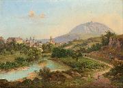 unknow artist A View of Roudnice with Mount rip oil painting reproduction